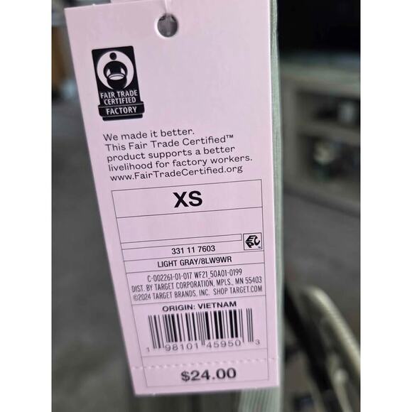 NWT Wild Fable Ribbed Split Hem Pants | High Waist Gray Flare Leggings | XS - Picture 4 of 6